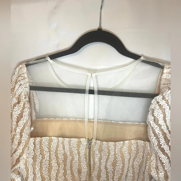 Lulu’s Smile a Minute White Embroidered Mesh Short Sleeve Mini Dress - Picture 4 of 6